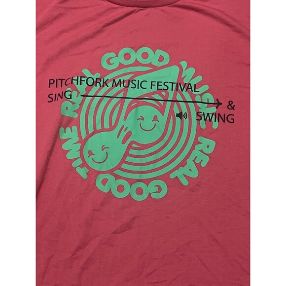 Pitchfork Music Festival Red Graphic T-Shirt By Marine Layer Small - Picture 3 of 7